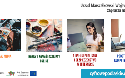 Urząd Marszałkowski Województwa Podlaskiego zaprasza mieszkańców do udziału w bezpłatnych szkoleniach realizowanych w ramach projektu „Cyfrowe Podlaskie”