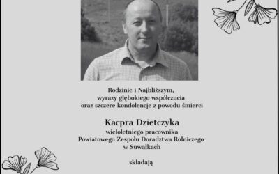 W dniu 10.10.2023 r. odszedł od nas nasz kolega Kacper Dzietczyk.