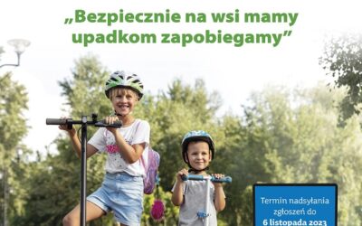 V edycja losowania hulajnóg dla dzieci, które wykonają kurs e-learningowy pt. ,,Bezpiecznie na wsi mamy – upadkom zapobiegamy”