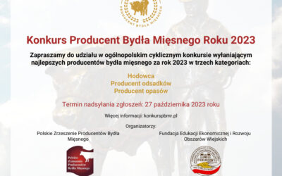 Ogólnopolski Konkurs PRODUCENT BYDŁA MIĘSNEGO ROKU 2023